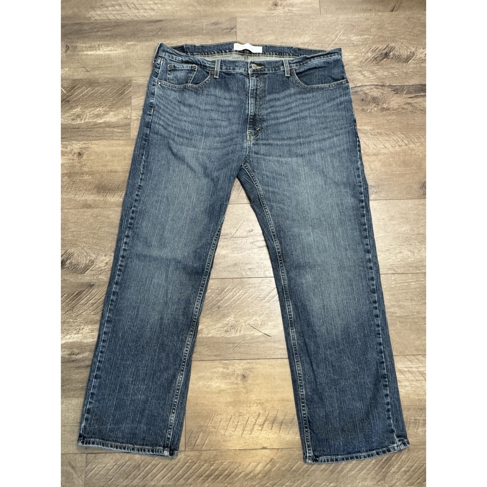 Signature Levi Strauss Mens Relaxed Fit Straight Leg Blue Denim Jeans Size 42x30